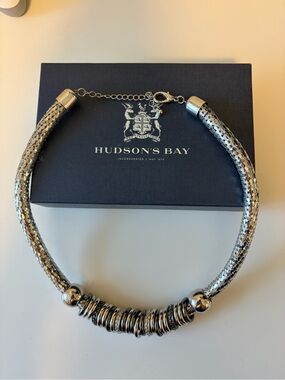 Hudson's Bay Silver-Tone Beaded Statement Necklace